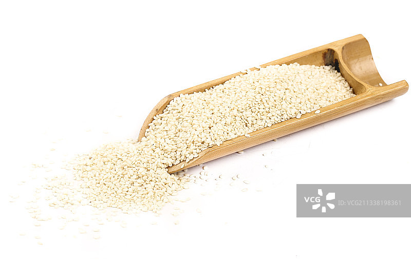 白底上的脱皮芝麻图片素材