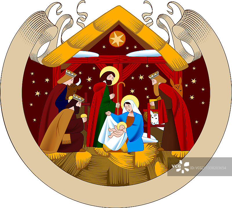 圣诞贺卡场景图片素材