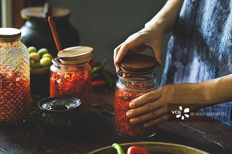 手工剁椒酱图片素材