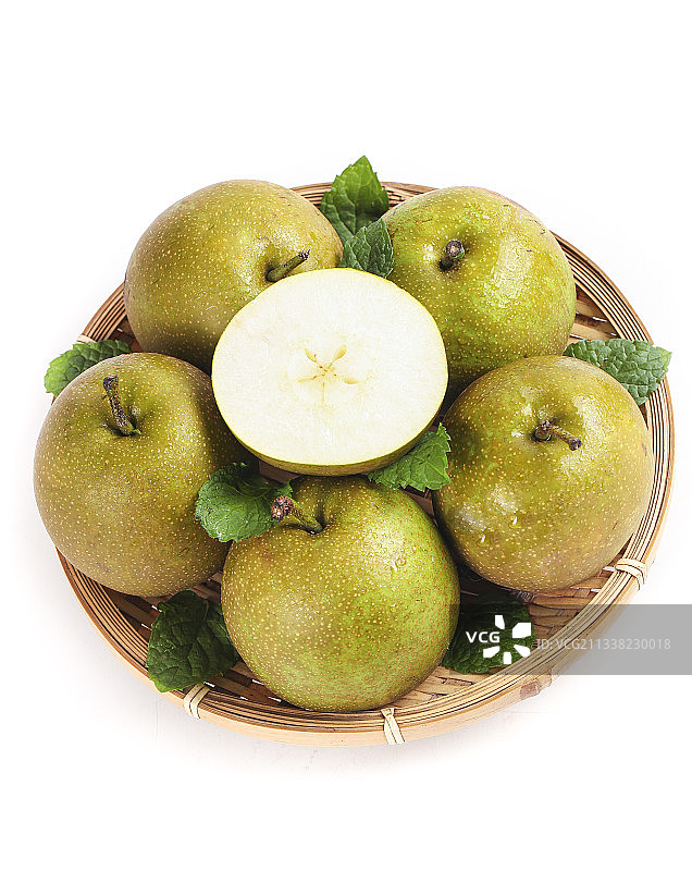 白底上放着一盘黄花梨图片素材