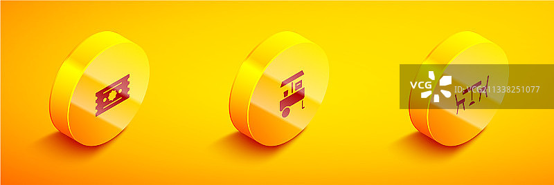 2.5D售票车快餐车图片素材