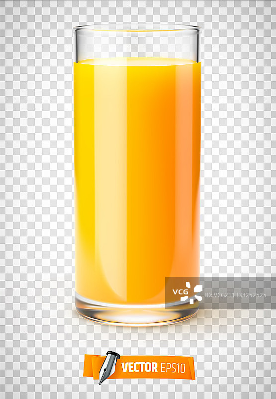 逼真的玻璃果汁图片素材
