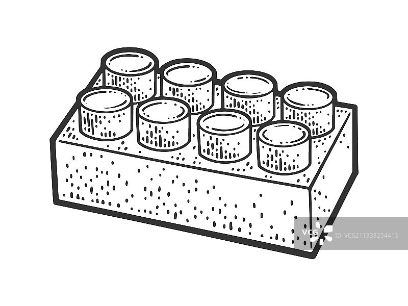 砖制玩具建筑套装草图图片素材