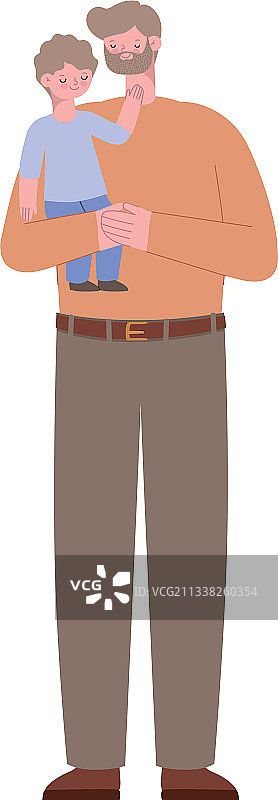 父亲和儿子图片素材