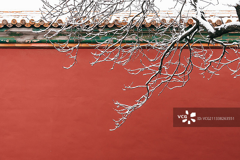 冬季北京下雪的故宫图片素材