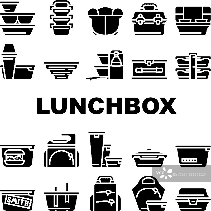 午餐盒餐具系列图标图片素材