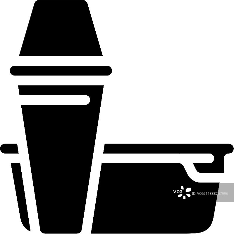 热水瓶和午餐盒的轮廓图标图片素材