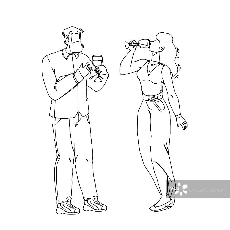 品酒师男女品酒图片素材
