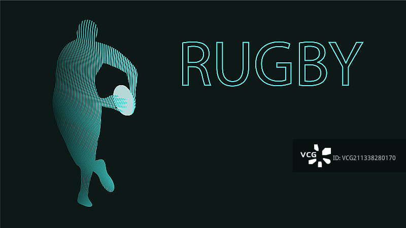 橄榄球运动员带球奔跑图片素材