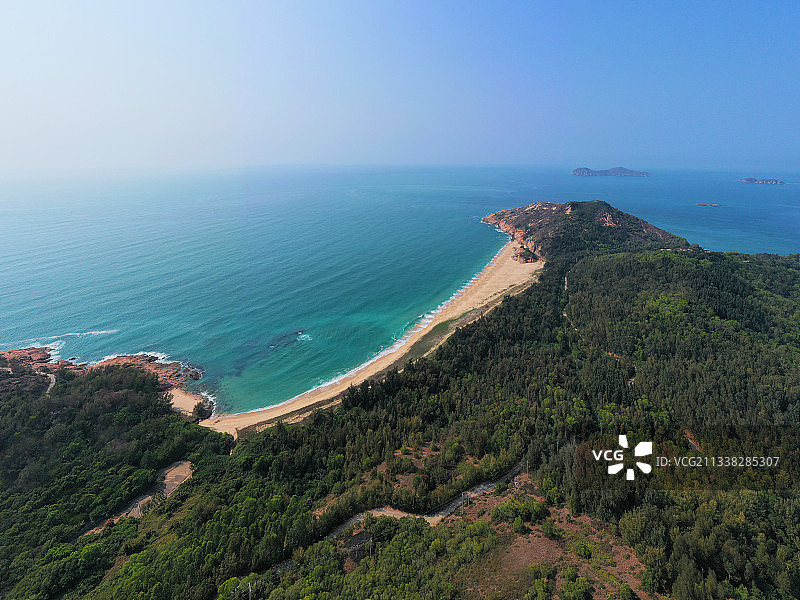 广东省惠州市惠东县港口镇大星山海龟湾航拍图片素材