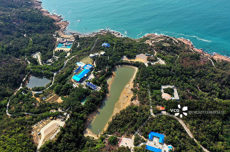 广东省惠州市惠东县港口镇大星山海龟湾航拍图片素材