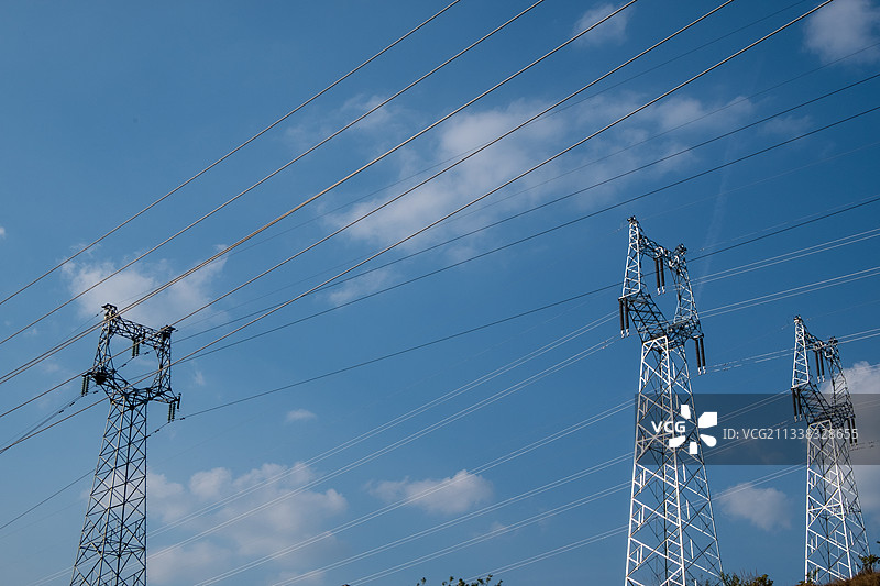 户外高压线塔，通信设备图片素材