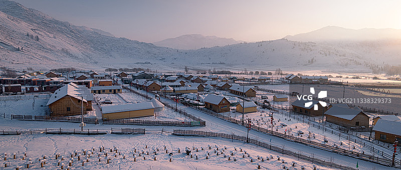 新疆冬季可可托海图片素材