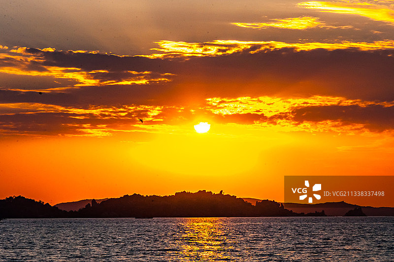 日落维多利亚湖Sunset at lake Victoria图片素材