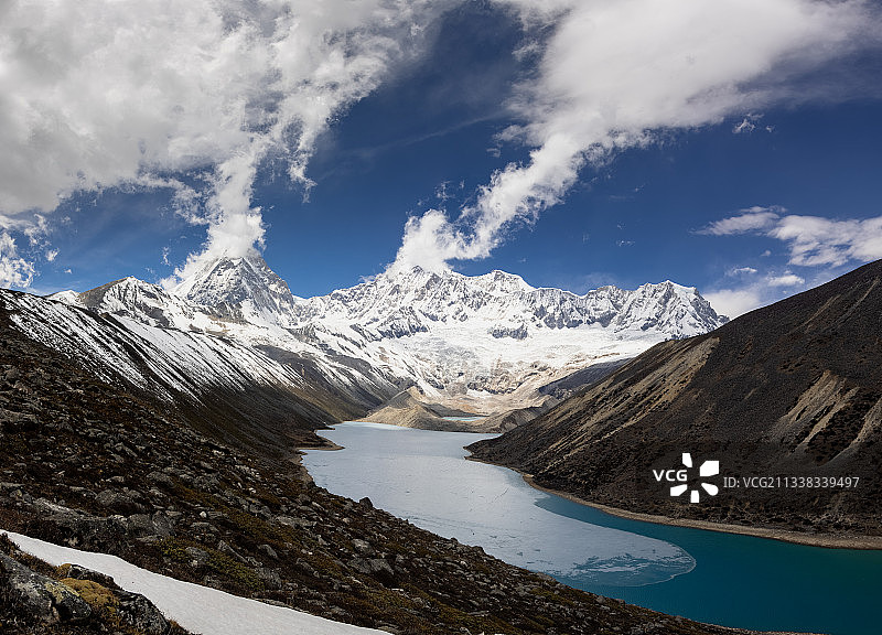 西藏山南市洛扎县库拉冈日雪山高清照片图片素材