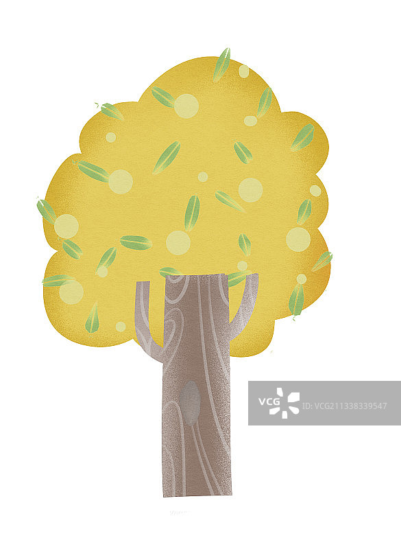 果园的树插画元素图片素材