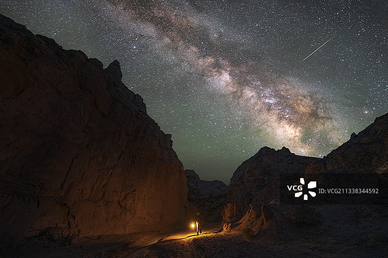 雅丹星空图片素材