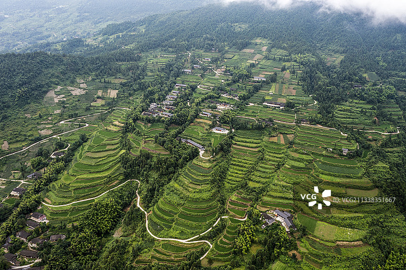 湖北宣恩：藏在深山里的侗乡山寨图片素材