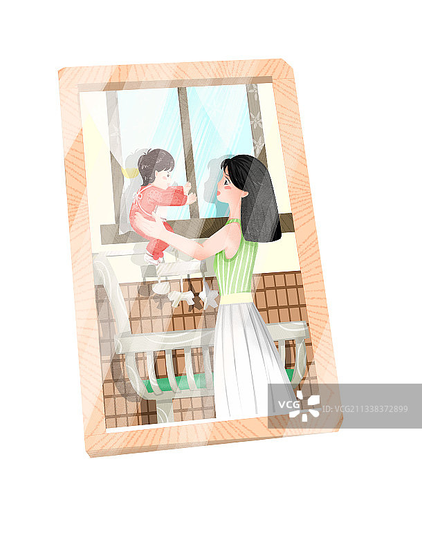 母婴照片插画元素图片素材