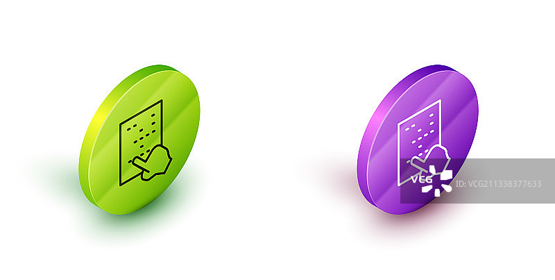 2.5D线条盲文图标图片素材