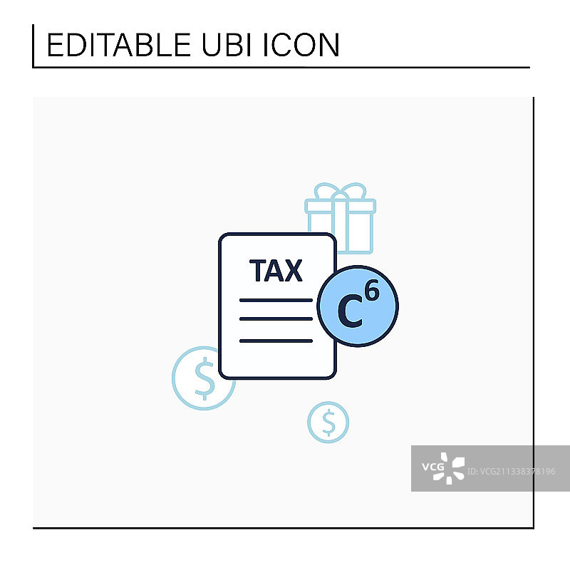 碳税线条图标图片素材