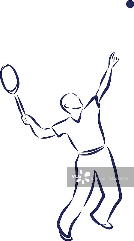 手持球拍的网球运动员图片素材