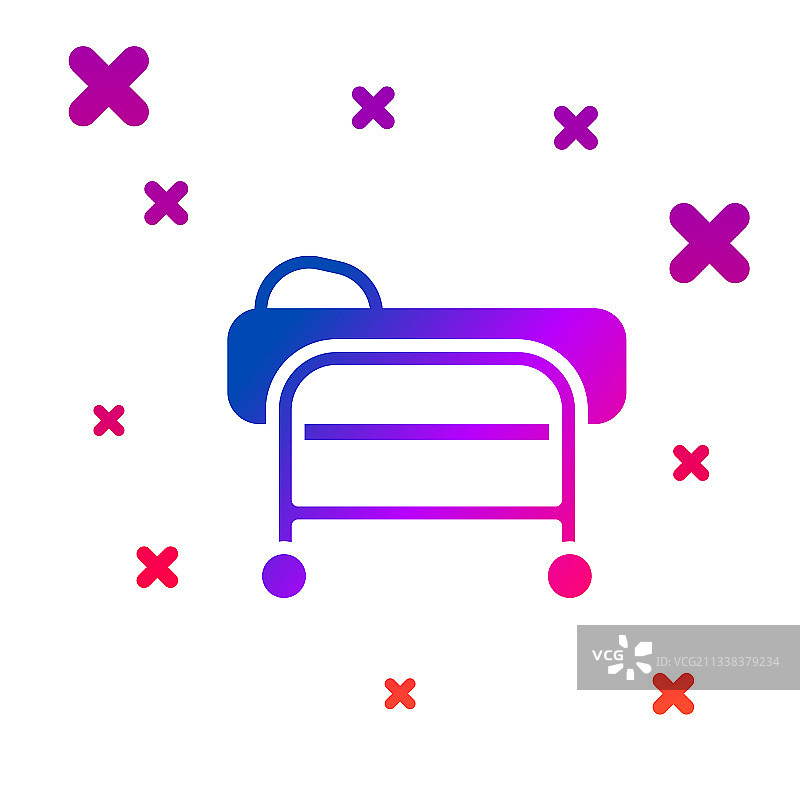 彩色担架图标白色背景图片素材