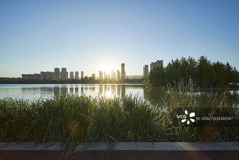 西安雁鸣湖公园图片素材