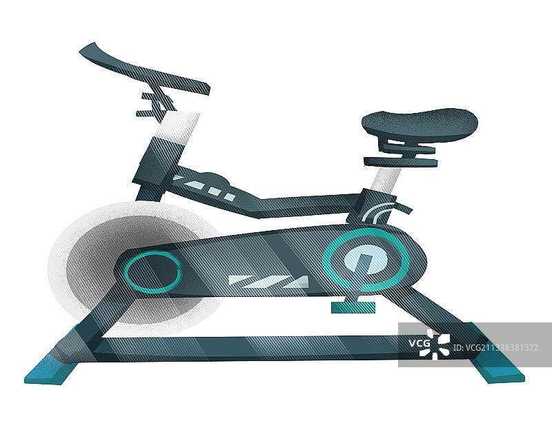 动感单车插画元素图片素材