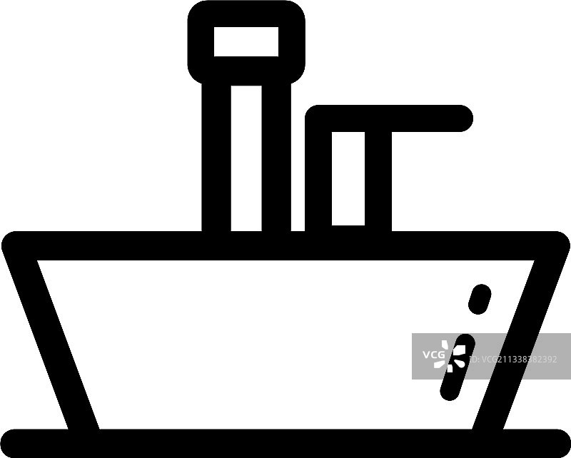 白色背景上隔离的水槽轮廓符号图片素材