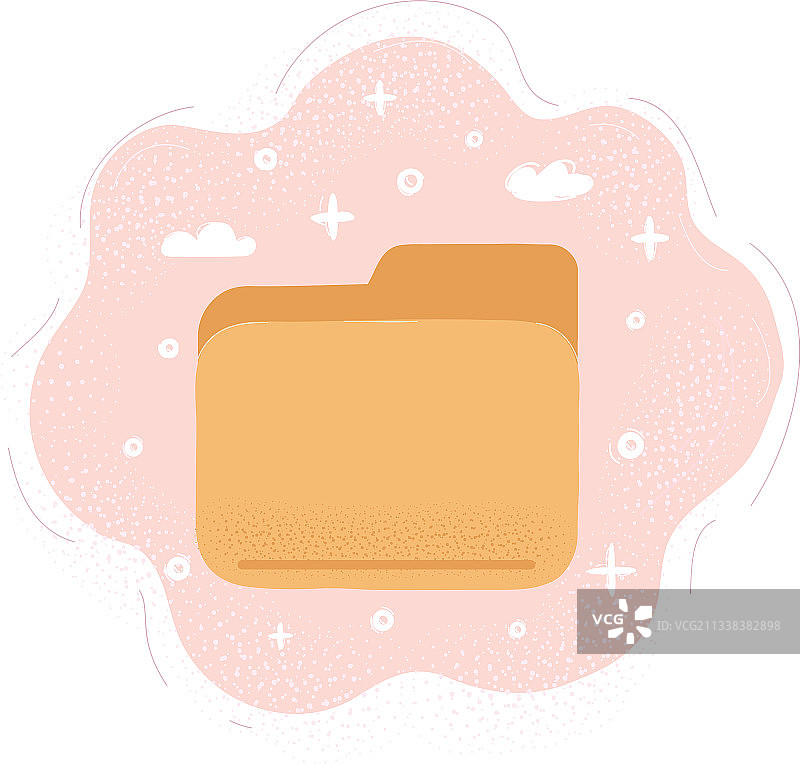 黄色文件夹图标图片素材