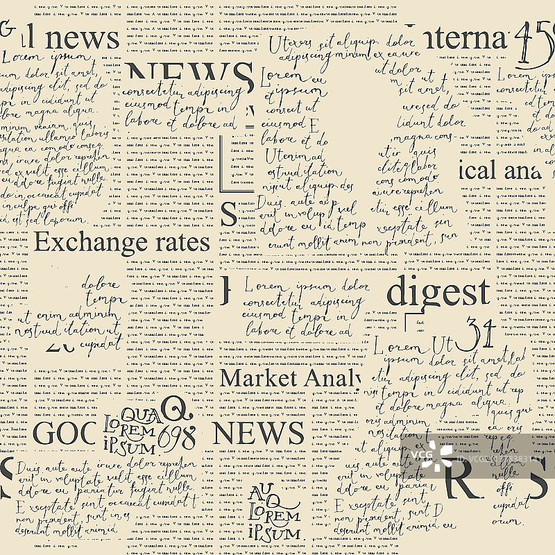 手写和印刷文字的无缝图案图片素材