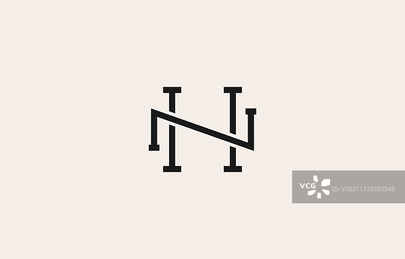 字母N，经典标志设计模板图片素材