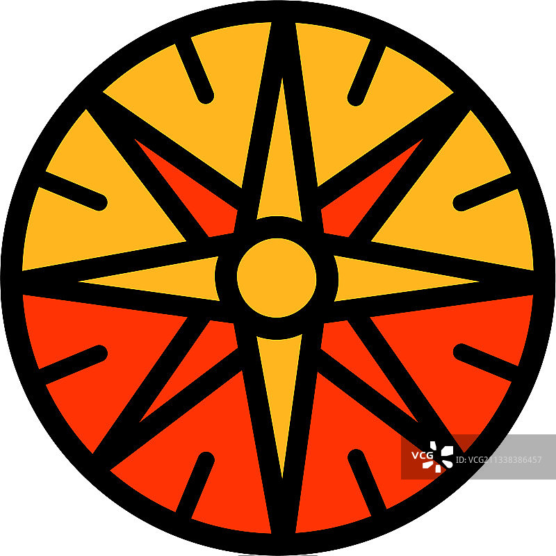 日晷彩色简约风格时间图标图片素材