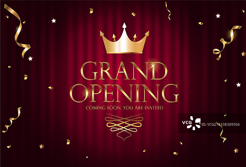 盛大开业豪华邀请横幅背景图片素材