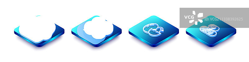 2.5D线条：水井、风车、小鸡图片素材