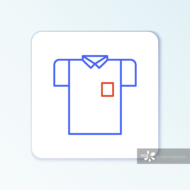 白色背景上的线条Polo衫图标图片素材