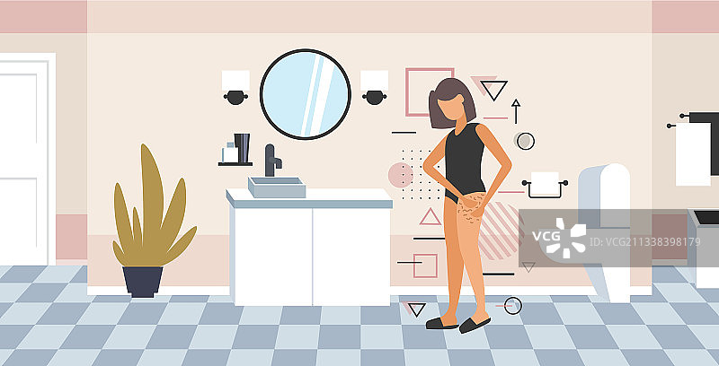 女性检测皮肤妊娠纹图片素材