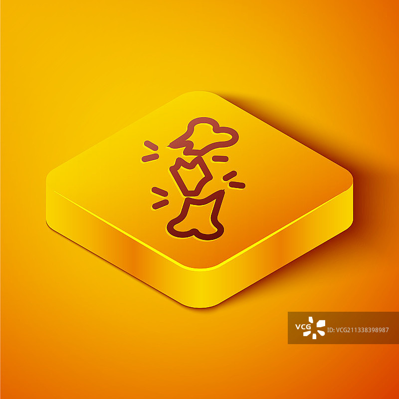 2.5D线条：人体骨折图标图片素材