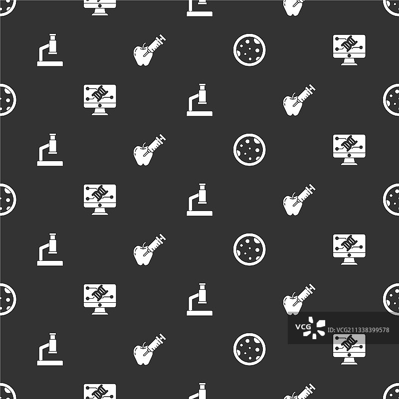 含细菌的培养皿与基因工程套装图片素材