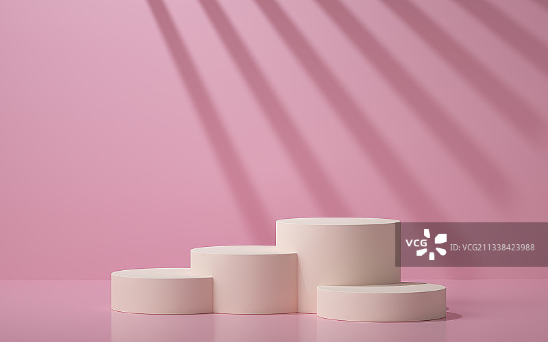 粉色产品展台三维图形背景图片素材