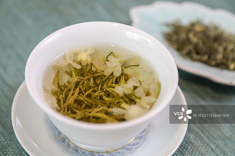 茉莉花茶 碧潭飘雪图片素材