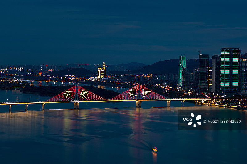 长沙 湘江 灯光秀图片素材