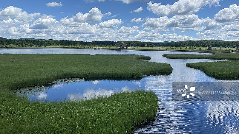 塞旱坝七星湖湿地图片素材
