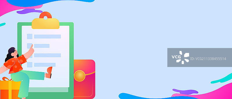 邀请好友进行问卷调查扁平矢量概念运营插画图片素材