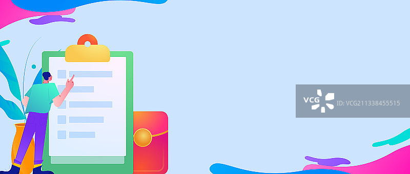 邀请好友进行问卷调查扁平矢量概念运营插画图片素材