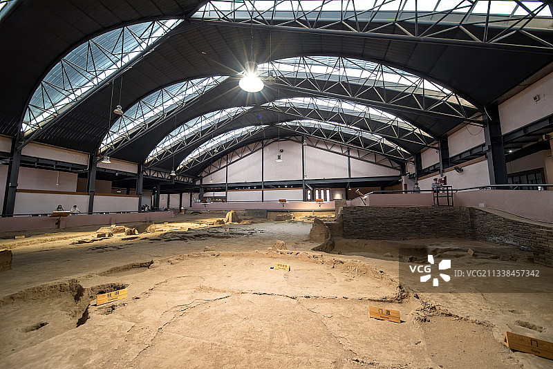 西安半坡遗址大厅图片素材