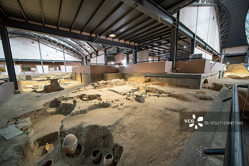 西安半坡遗址大厅图片素材