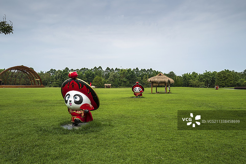 成都新津斑竹林大草坪图片素材