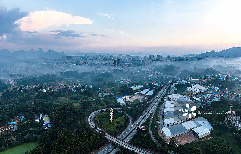 容县高速互通风光图片素材